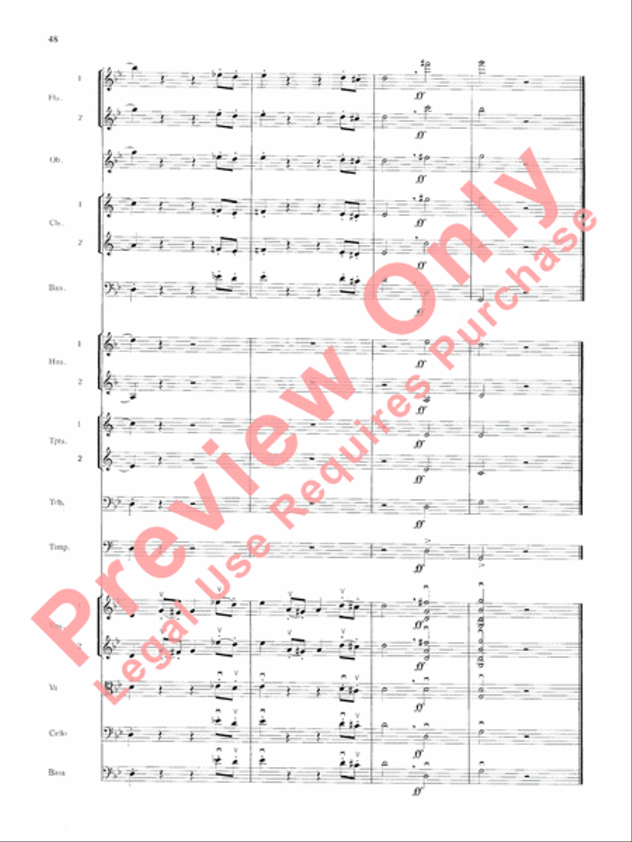 Mozart's Symphony No. 25 in G Minor, 3rd & 4th Movements Full Orchestra scores gallery preview page 51