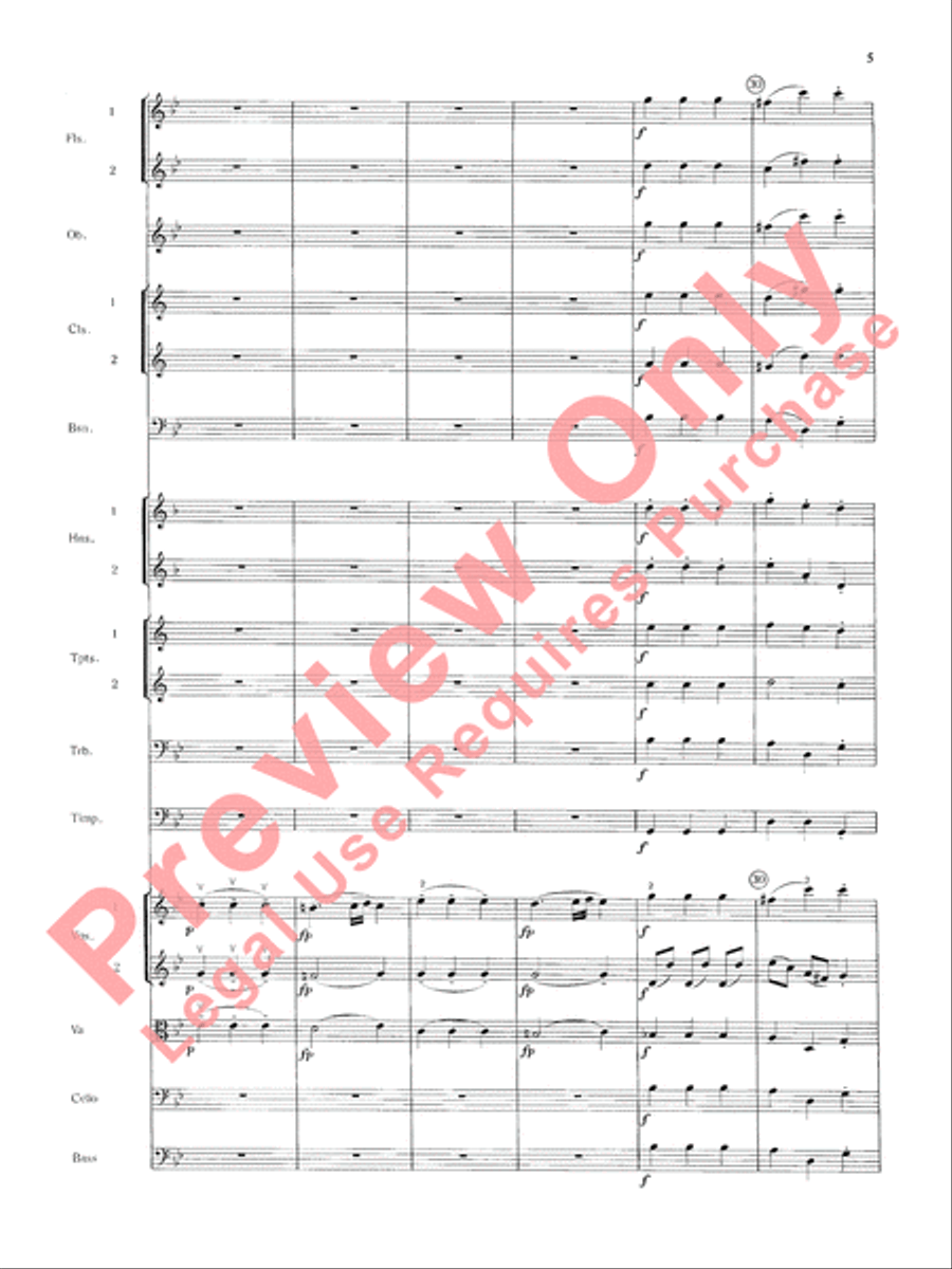 Mozart's Symphony No. 25 in G Minor, 3rd & 4th Movements Full Orchestra scores gallery preview page 8