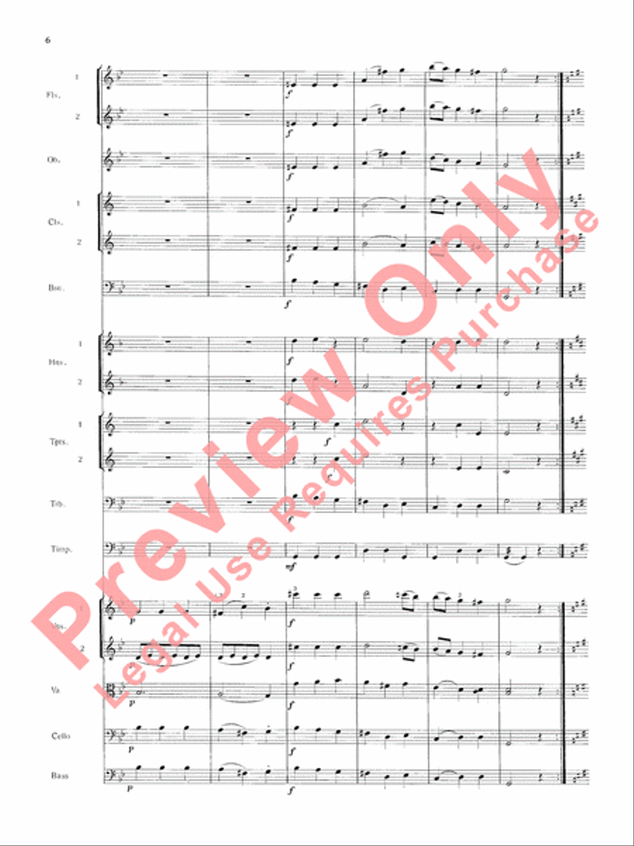 Mozart's Symphony No. 25 in G Minor, 3rd & 4th Movements Full Orchestra scores gallery preview page 9