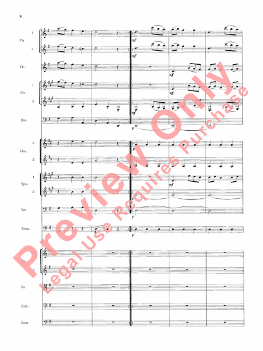 Mozart's Symphony No. 25 in G Minor, 3rd & 4th Movements Full Orchestra scores gallery preview page 11
