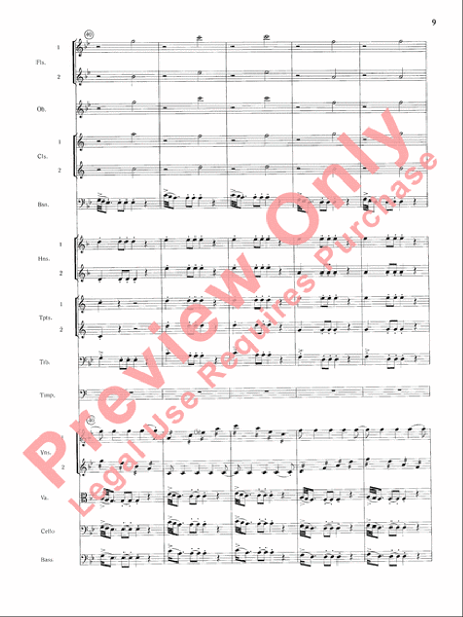 Mozart's Symphony No. 25 in G Minor, 1st & 2nd Movements Full Orchestra scores gallery preview page 12