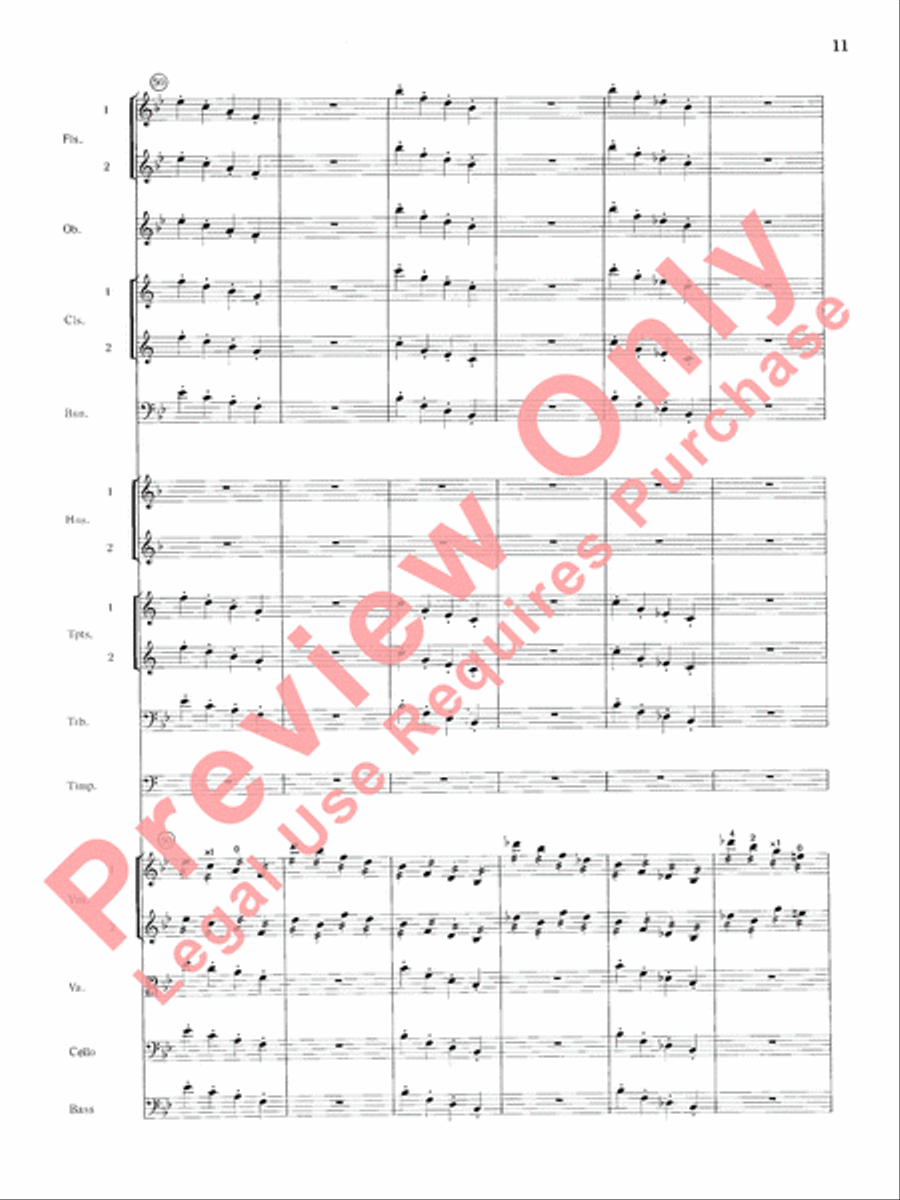 Mozart's Symphony No. 25 in G Minor, 1st & 2nd Movements Full Orchestra scores gallery preview page 14