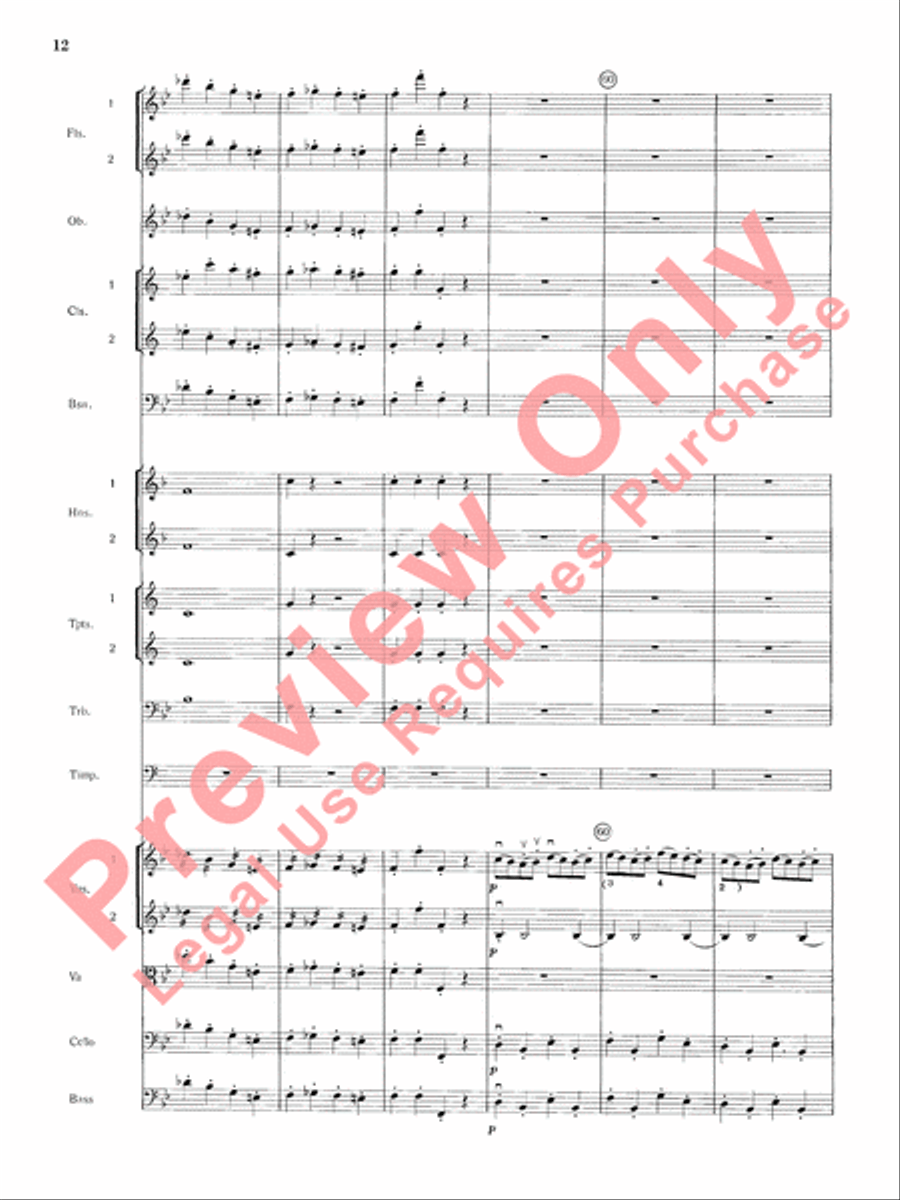 Mozart's Symphony No. 25 in G Minor, 1st & 2nd Movements Full Orchestra scores gallery preview page 15