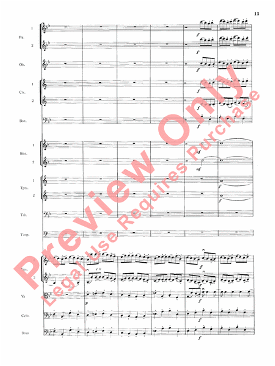 Mozart's Symphony No. 25 in G Minor, 1st & 2nd Movements Full Orchestra scores gallery preview page 16
