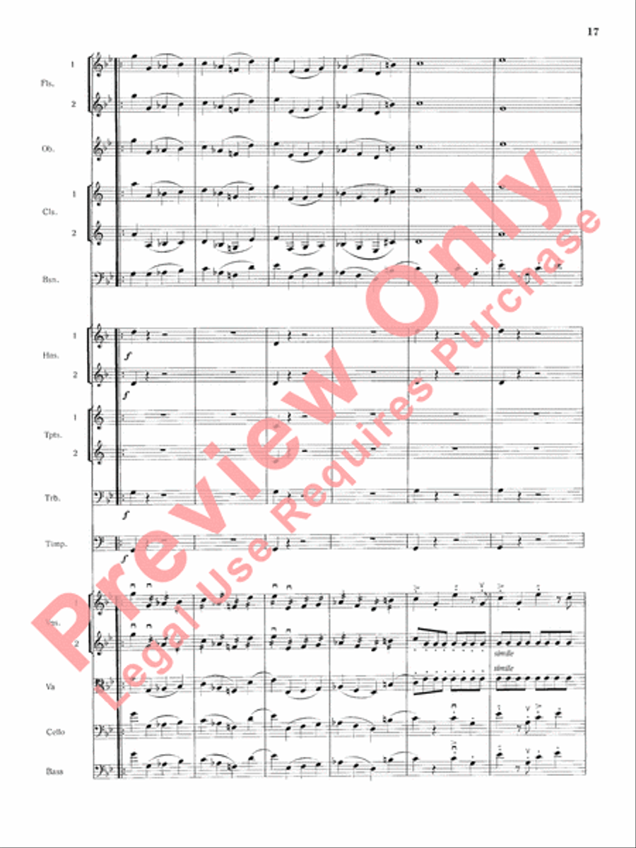 Mozart's Symphony No. 25 in G Minor, 1st & 2nd Movements Full Orchestra scores gallery preview page 20