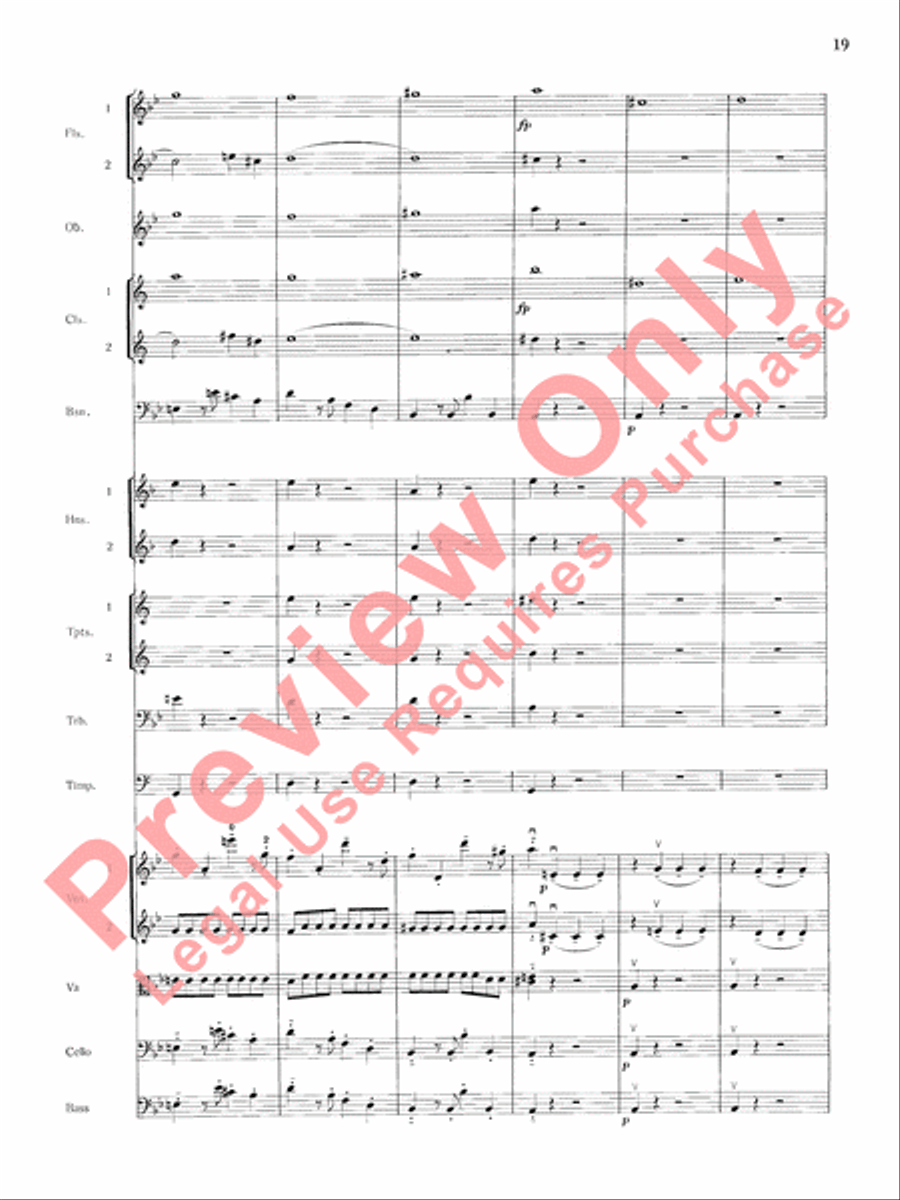 Mozart's Symphony No. 25 in G Minor, 1st & 2nd Movements Full Orchestra scores gallery preview page 22