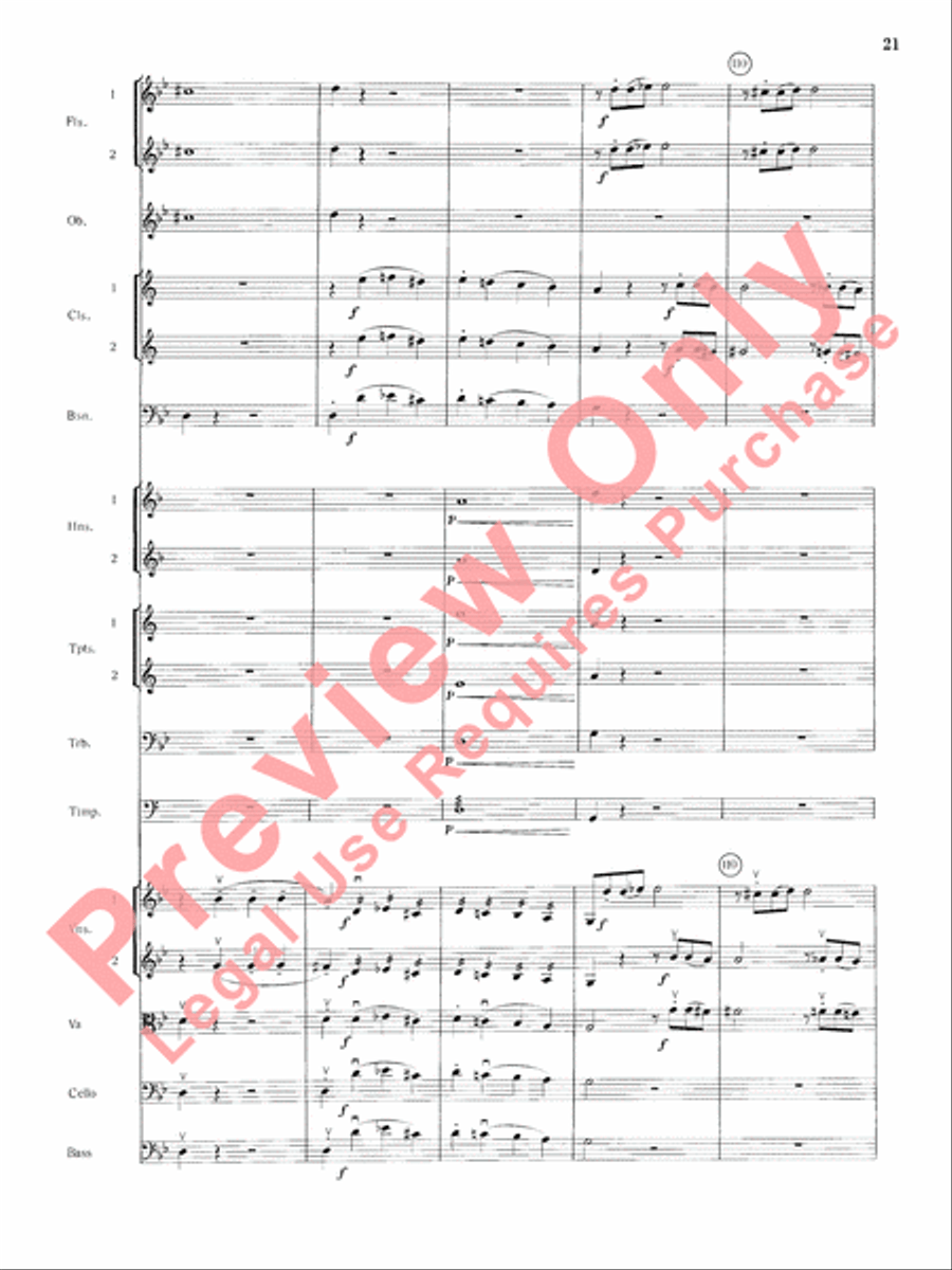 Mozart's Symphony No. 25 in G Minor, 1st & 2nd Movements Full Orchestra scores gallery preview page 24
