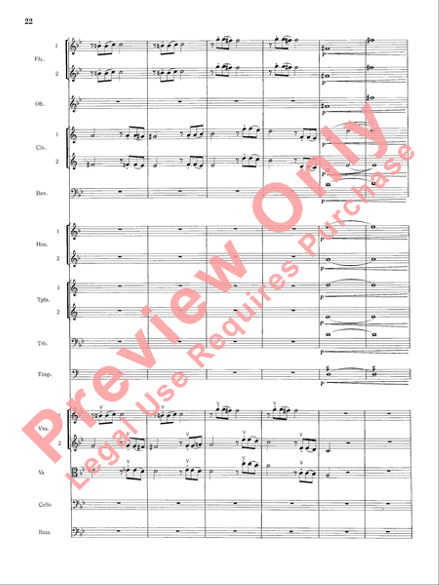Mozart's Symphony No. 25 in G Minor, 1st & 2nd Movements Full Orchestra scores gallery preview page 25