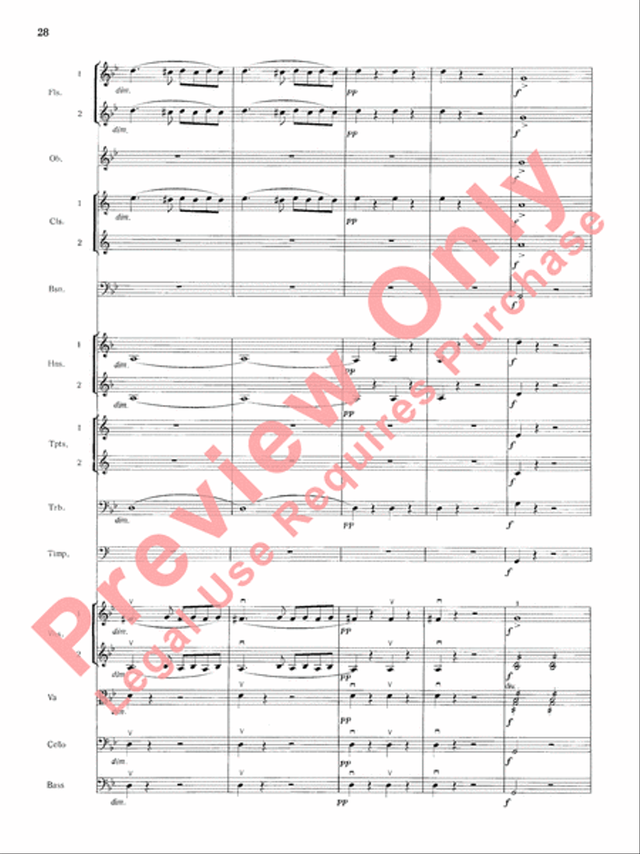 Mozart's Symphony No. 25 in G Minor, 1st & 2nd Movements Full Orchestra scores gallery preview page 31