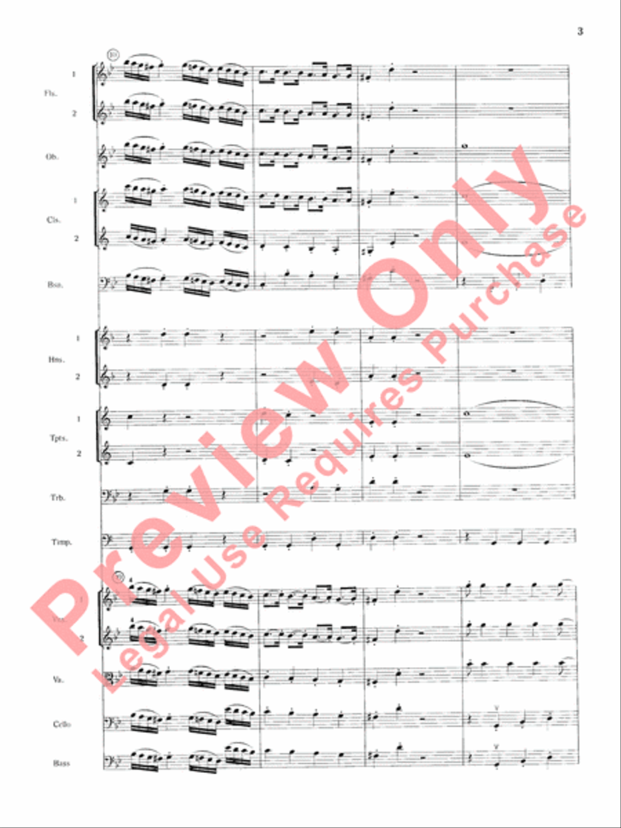 Mozart's Symphony No. 25 in G Minor, 1st & 2nd Movements Full Orchestra scores gallery preview page 6