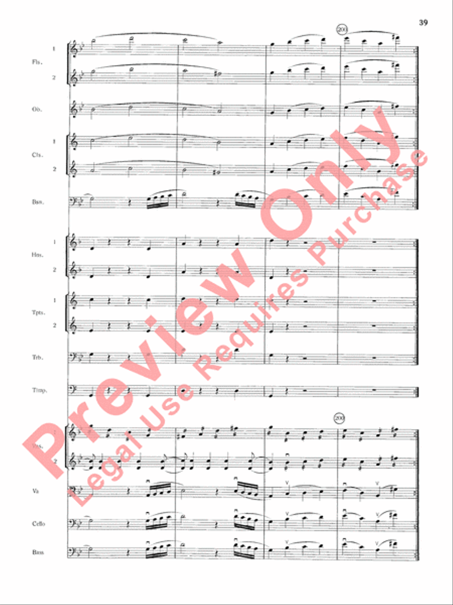 Mozart's Symphony No. 25 in G Minor, 1st & 2nd Movements Full Orchestra scores gallery preview page 42