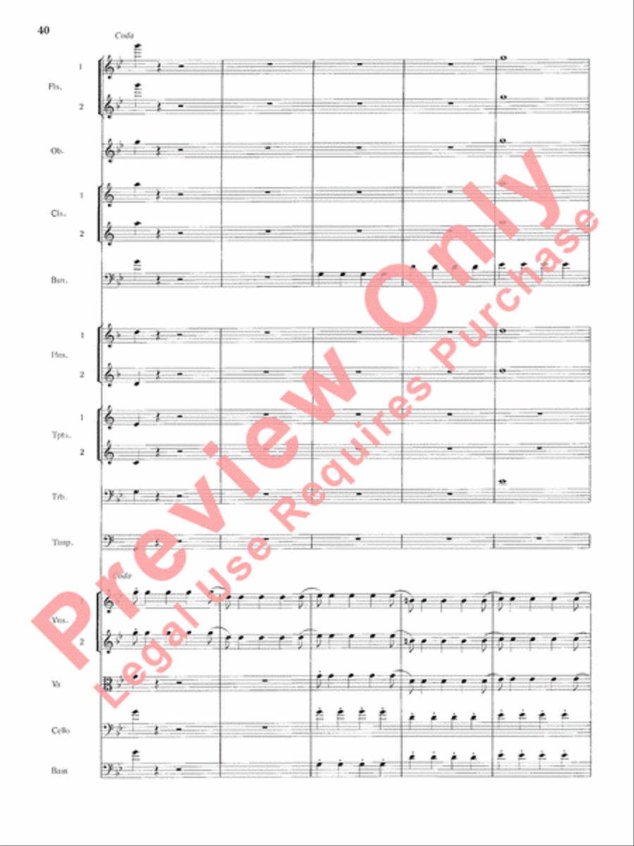 Mozart's Symphony No. 25 in G Minor, 1st & 2nd Movements Full Orchestra scores gallery preview page 43