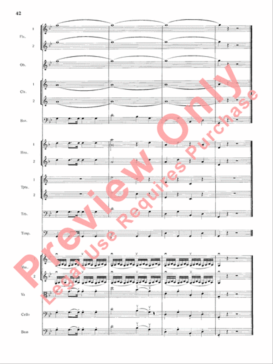 Mozart's Symphony No. 25 in G Minor, 1st & 2nd Movements Full Orchestra scores gallery preview page 45