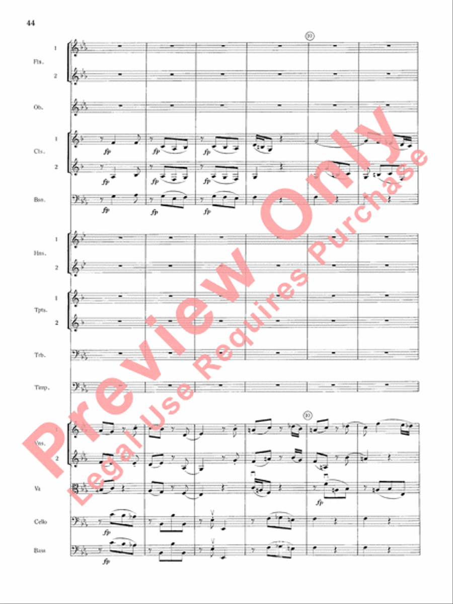 Mozart's Symphony No. 25 in G Minor, 1st & 2nd Movements Full Orchestra scores gallery preview page 47