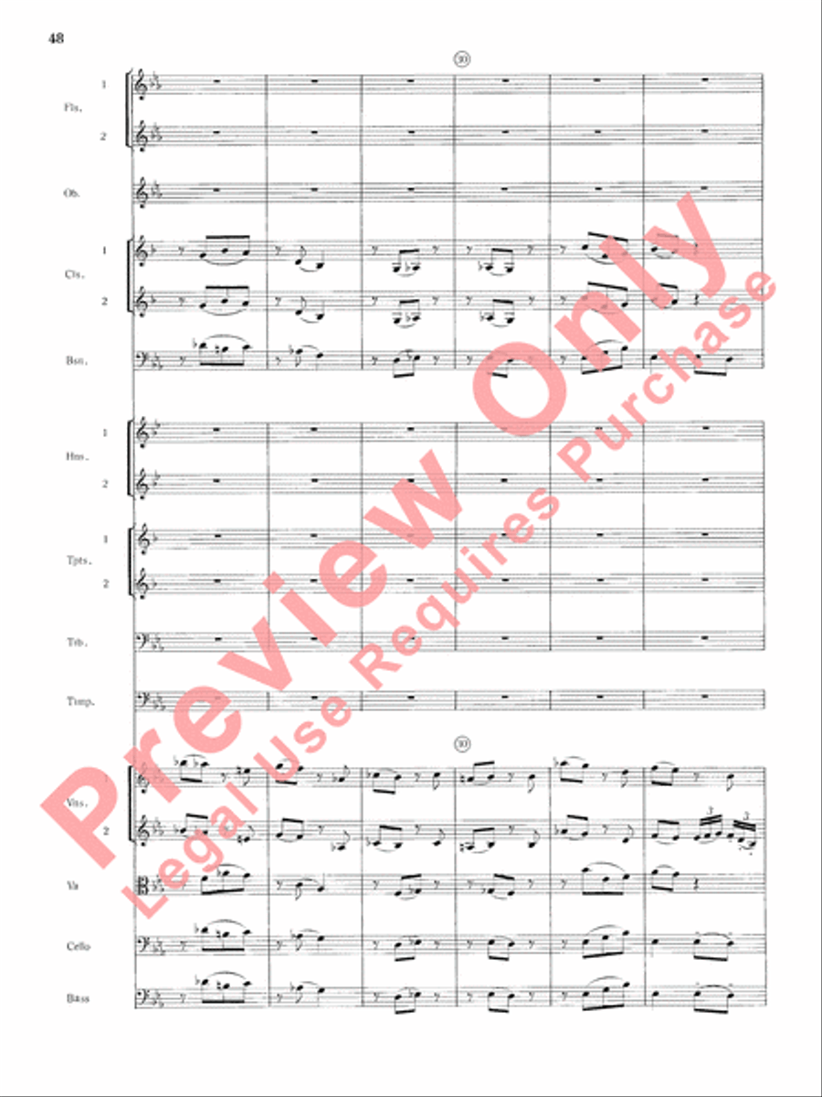 Mozart's Symphony No. 25 in G Minor, 1st & 2nd Movements Full Orchestra scores gallery preview page 51