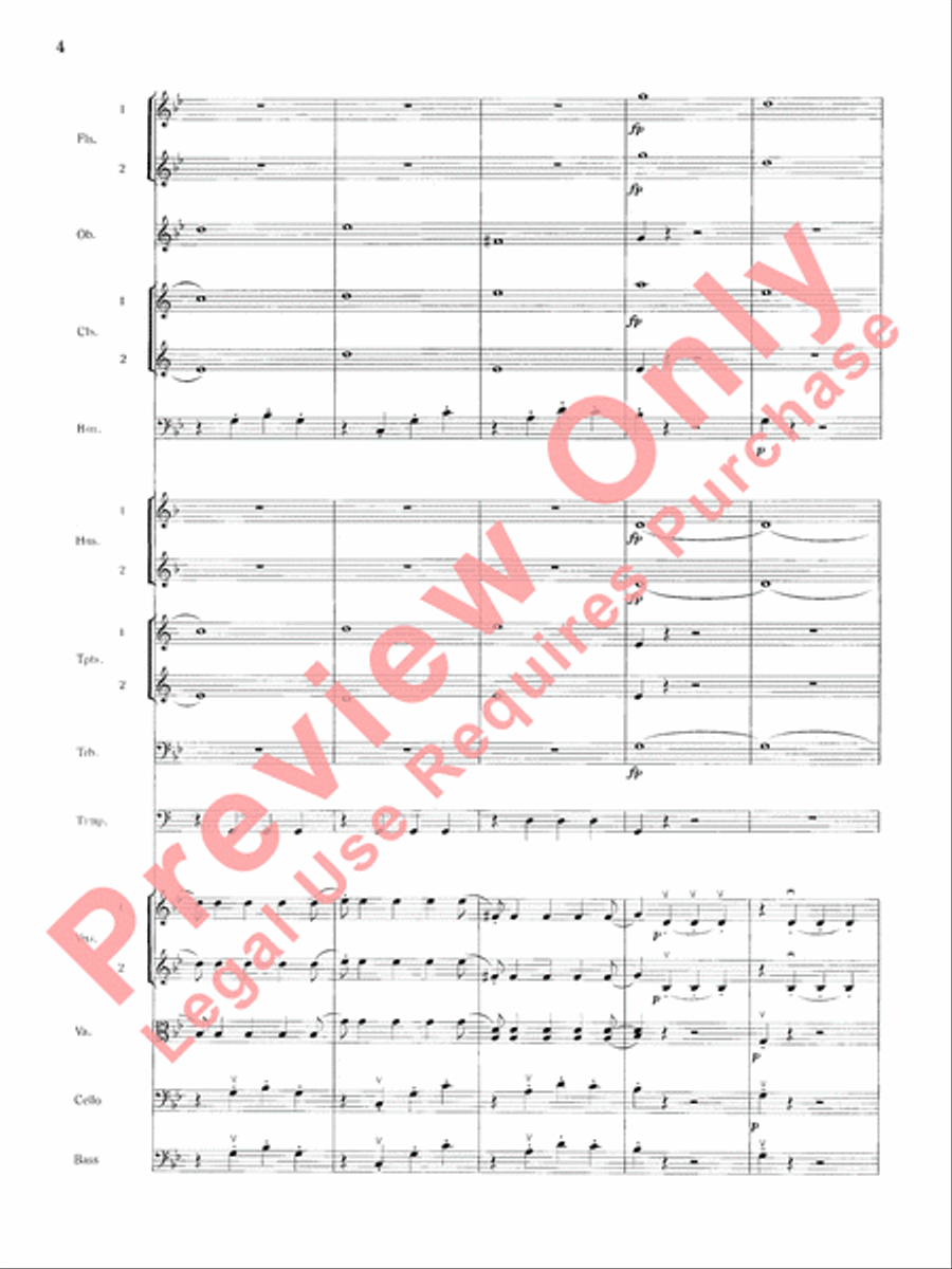 Mozart's Symphony No. 25 in G Minor, 1st & 2nd Movements Full Orchestra scores gallery preview page 7