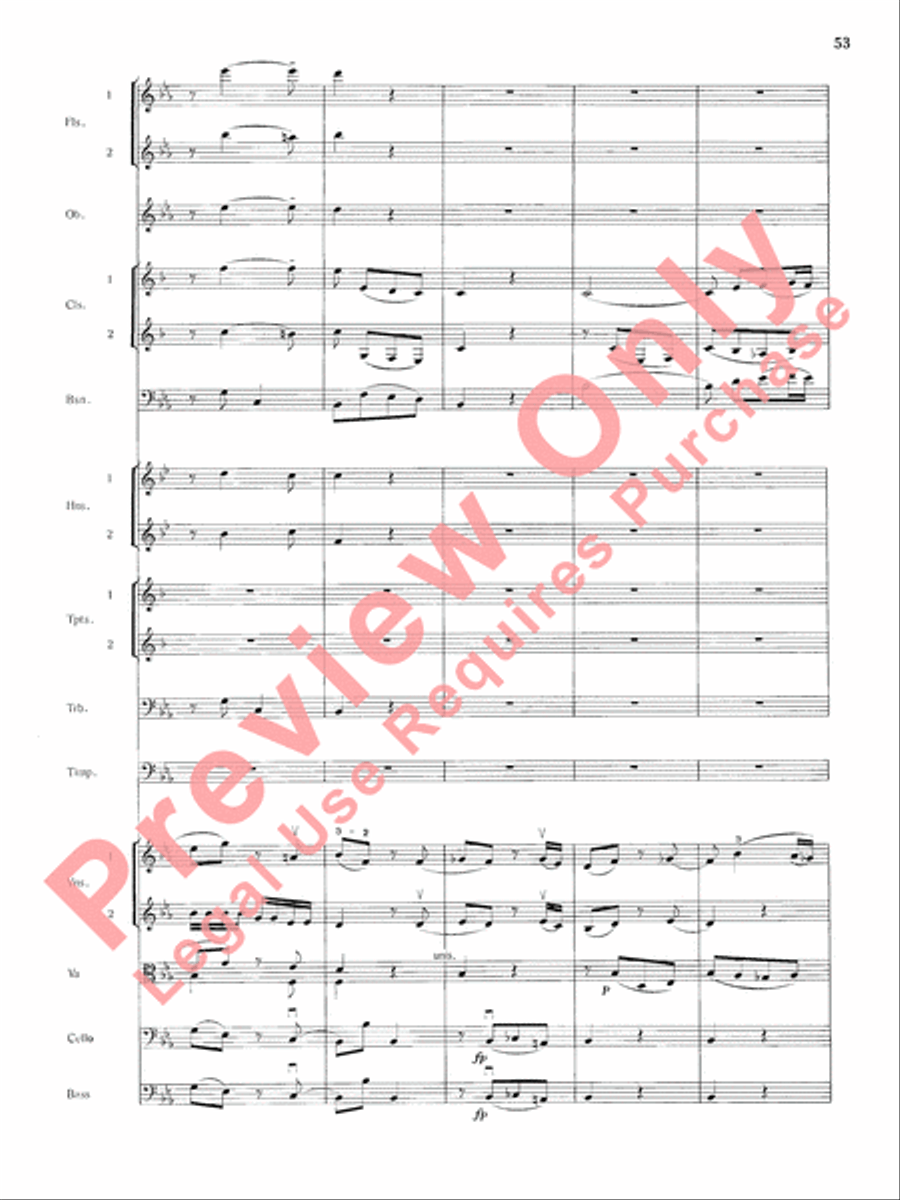 Mozart's Symphony No. 25 in G Minor, 1st & 2nd Movements Full Orchestra scores gallery preview page 56