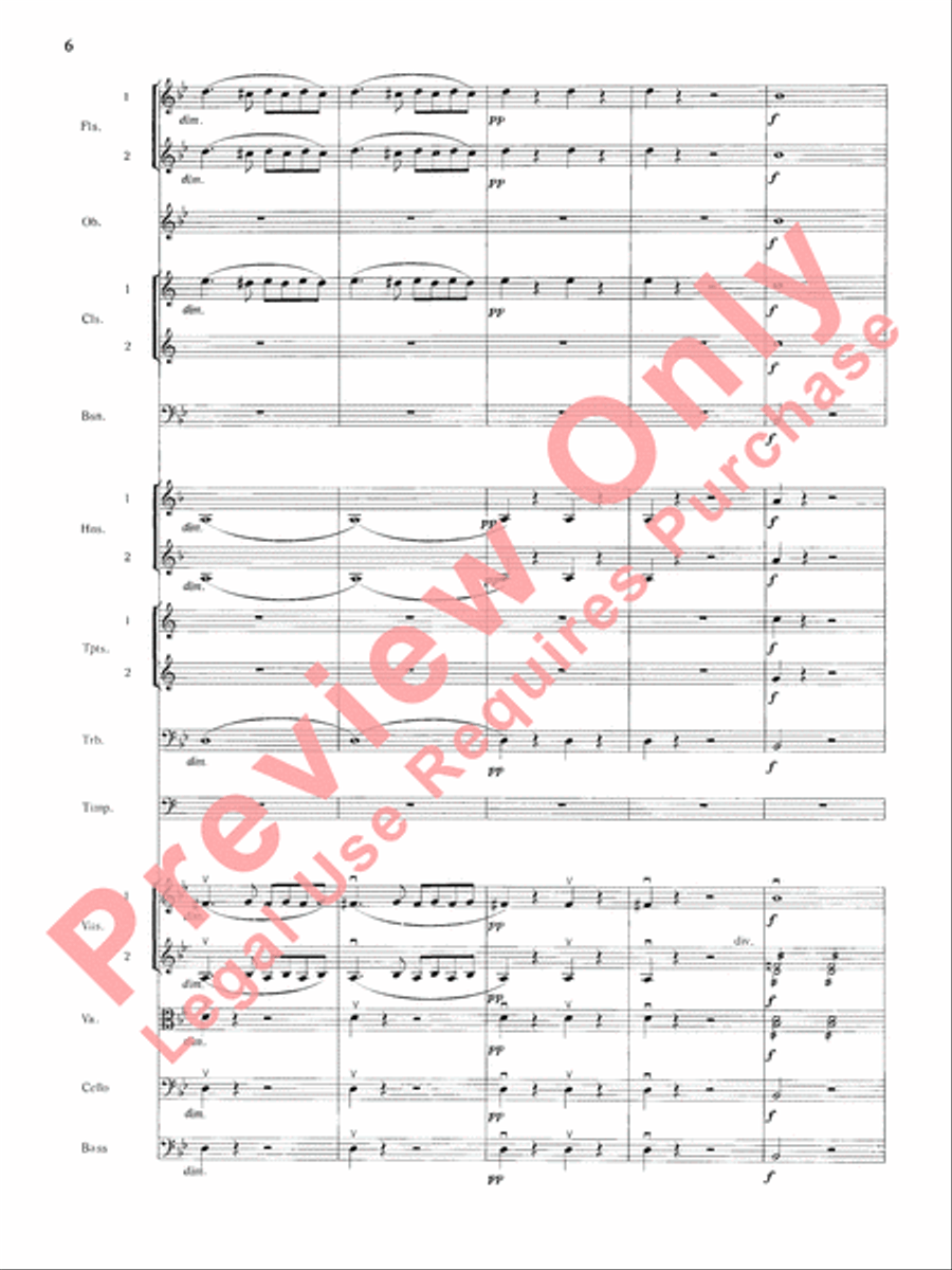 Mozart's Symphony No. 25 in G Minor, 1st & 2nd Movements Full Orchestra scores gallery preview page 9