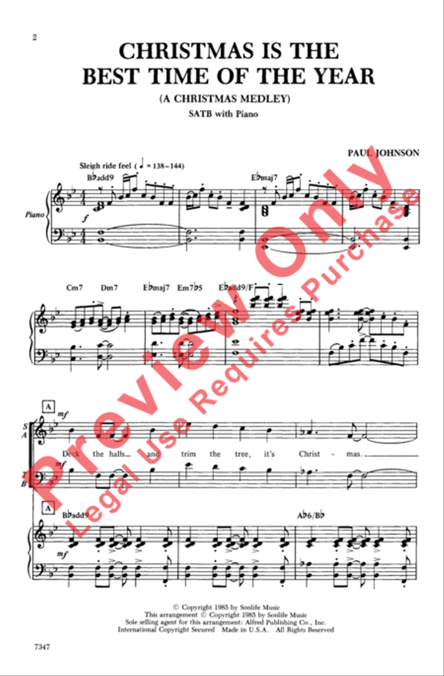 Christmas Is the Best Time of the Year Choir scores gallery preview page 2
