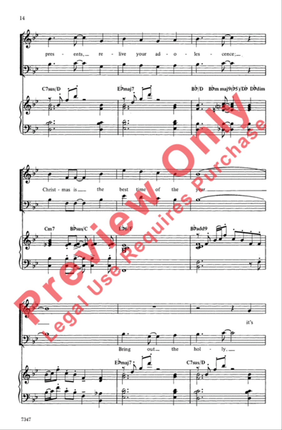 Christmas Is the Best Time of the Year Choir scores gallery preview page 14