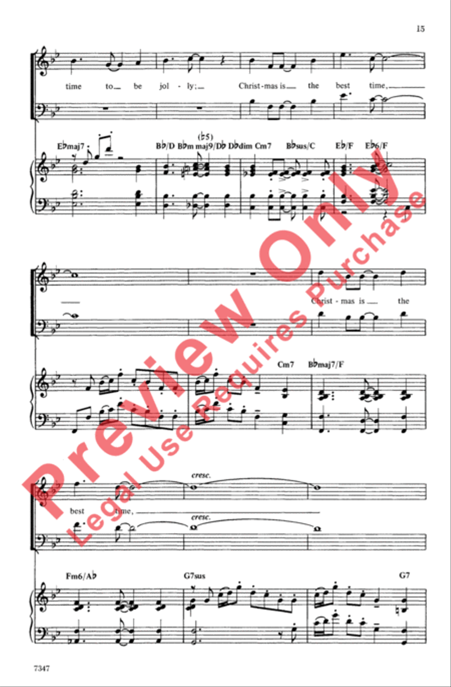 Christmas Is the Best Time of the Year Choir scores gallery preview page 15