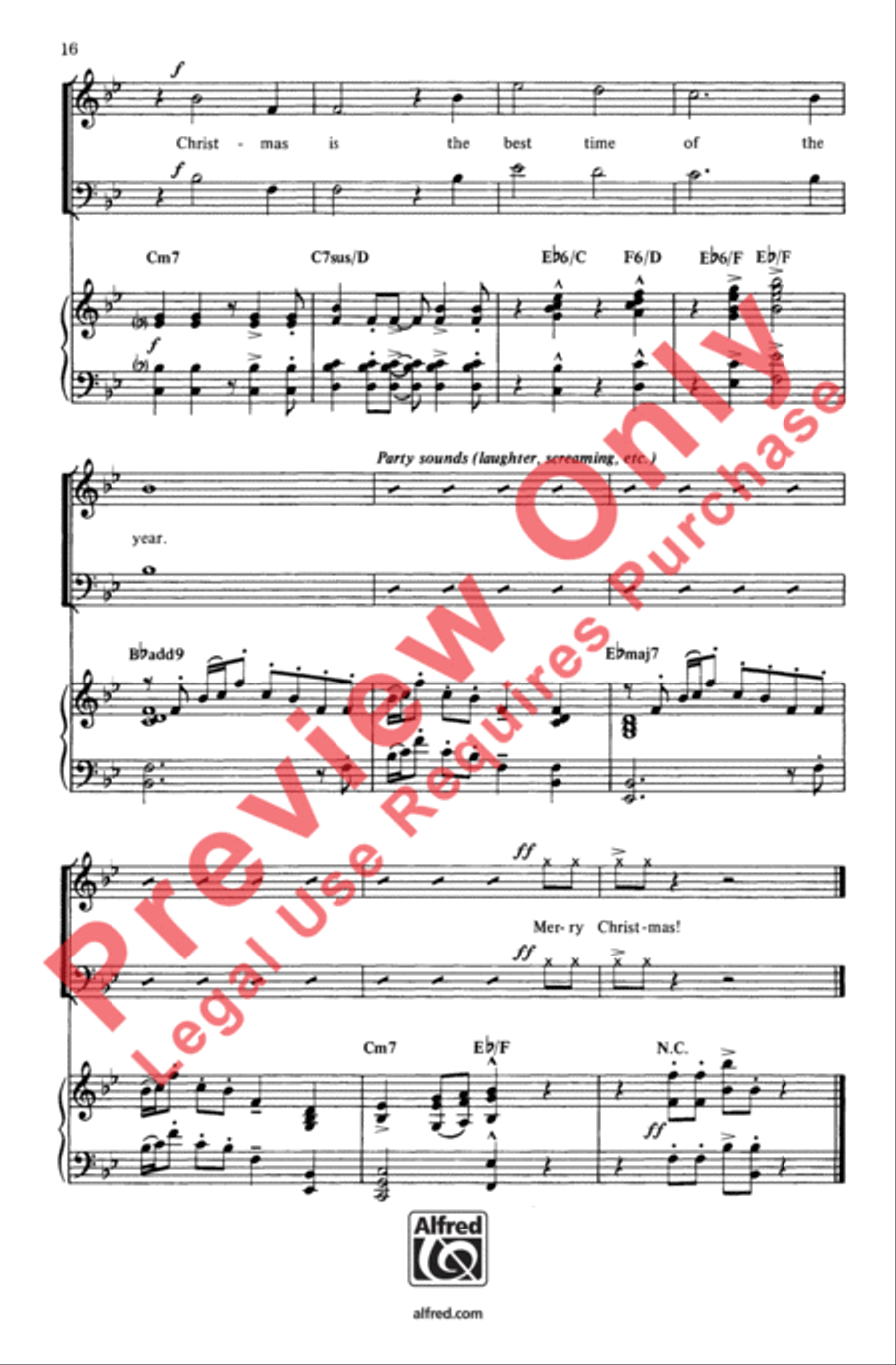 Christmas Is the Best Time of the Year Choir scores gallery preview page 16