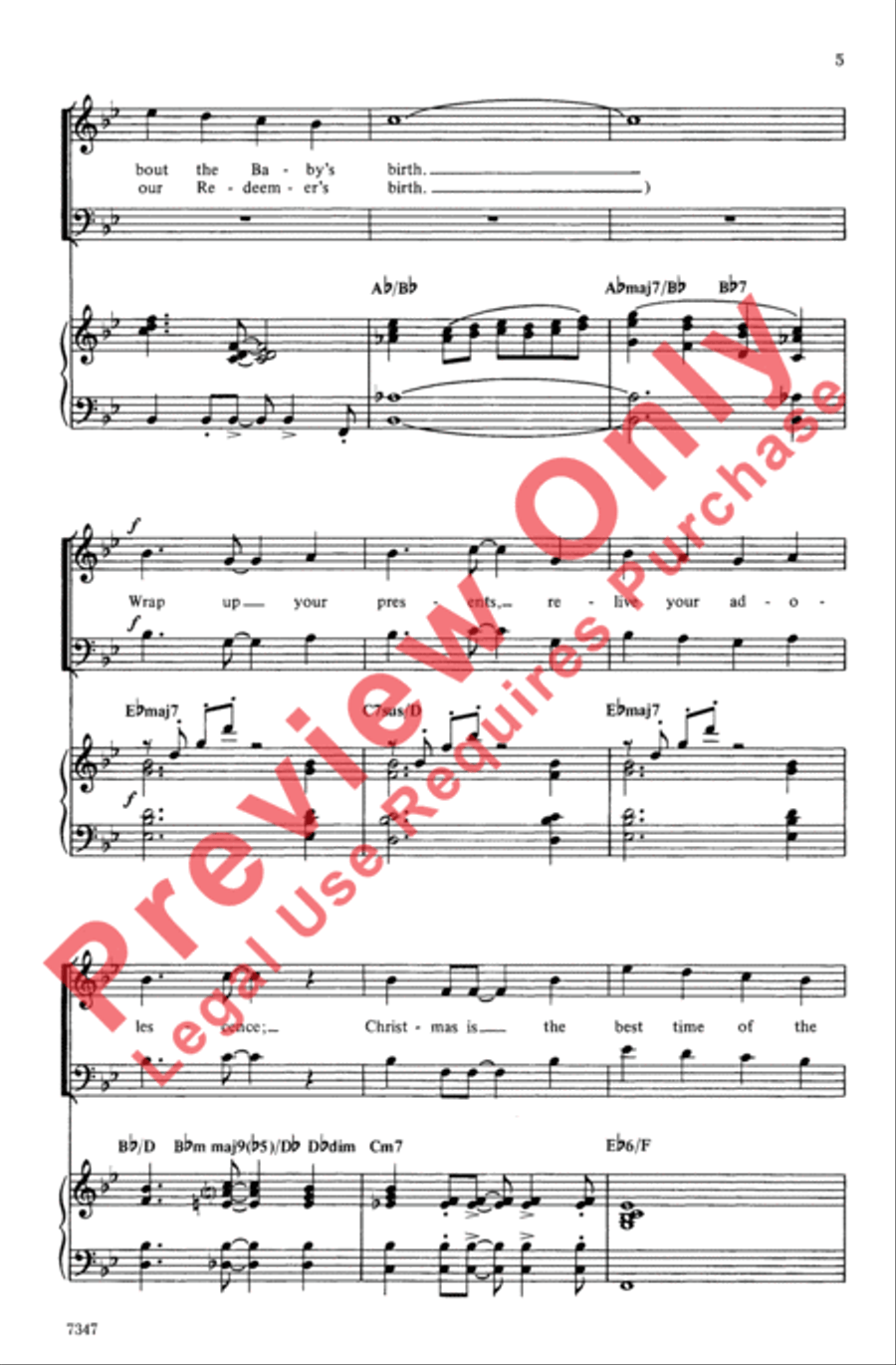 Christmas Is the Best Time of the Year Choir scores gallery preview page 5