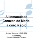 Al Inmaculado Corazon de Maria, a coro y solo