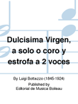 Dulcisima Virgen, a solo o coro y estrofa a 2 voces