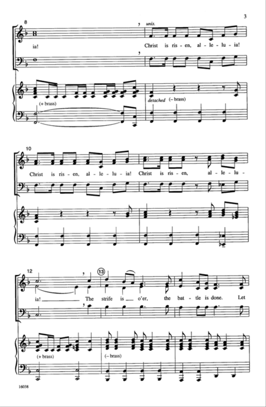 Christ Is Risen, Alleluia! 3-Part scores gallery preview page 3