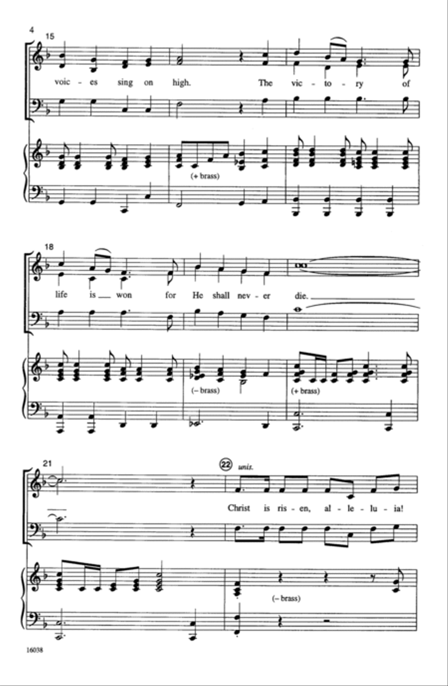 Christ Is Risen, Alleluia! 3-Part scores gallery preview page 4