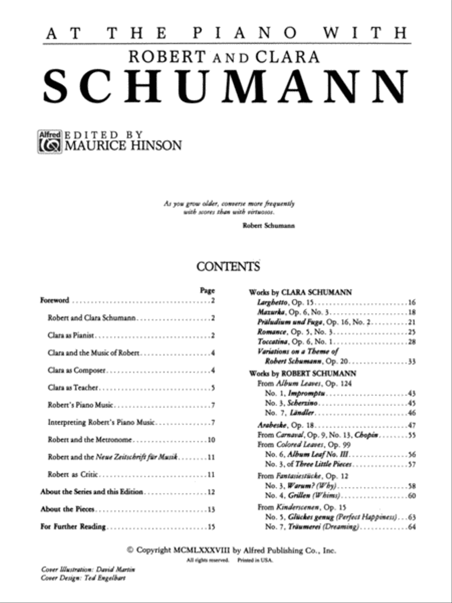 At the Piano with Robert and Clara Schumann Piano Solo scores gallery preview page 19