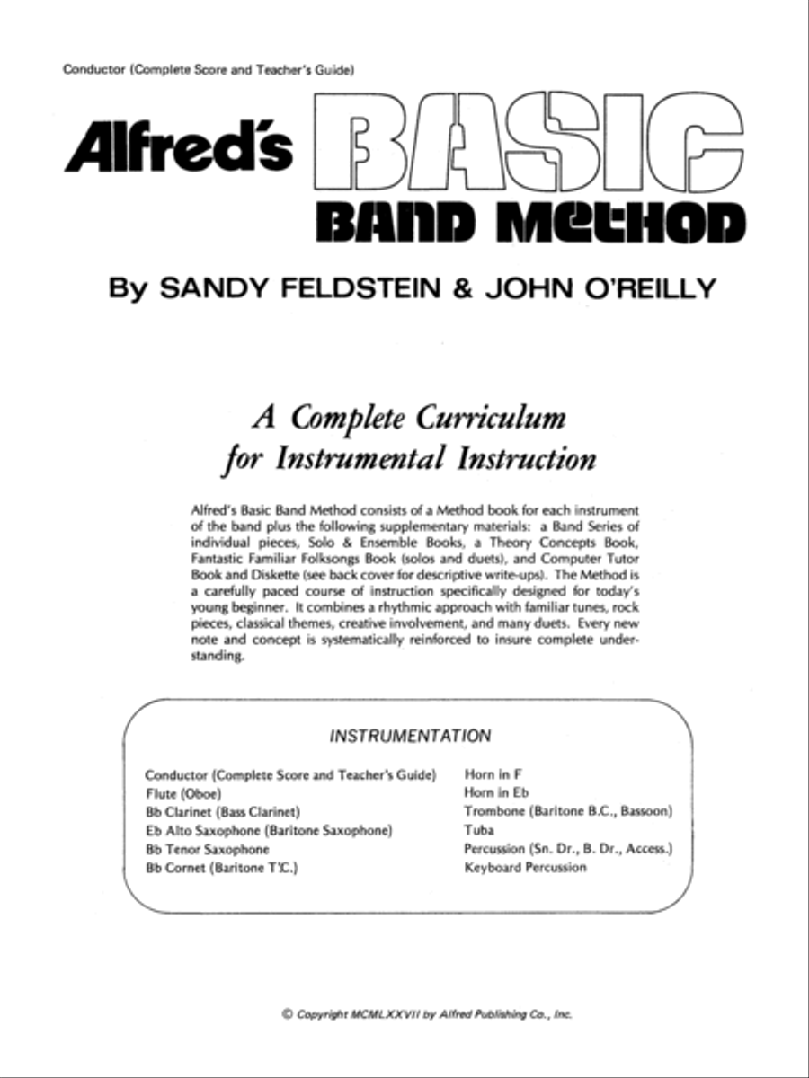 Alfred's Basic Band Method, Book 1 Concert Band scores gallery preview page 5