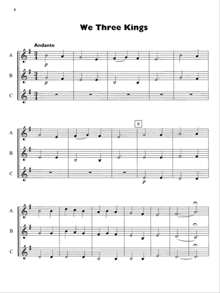 Yamaha Christmas Ensembles Concert Band Methods scores gallery preview page 3