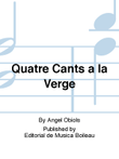 Quatre Cants a la Verge