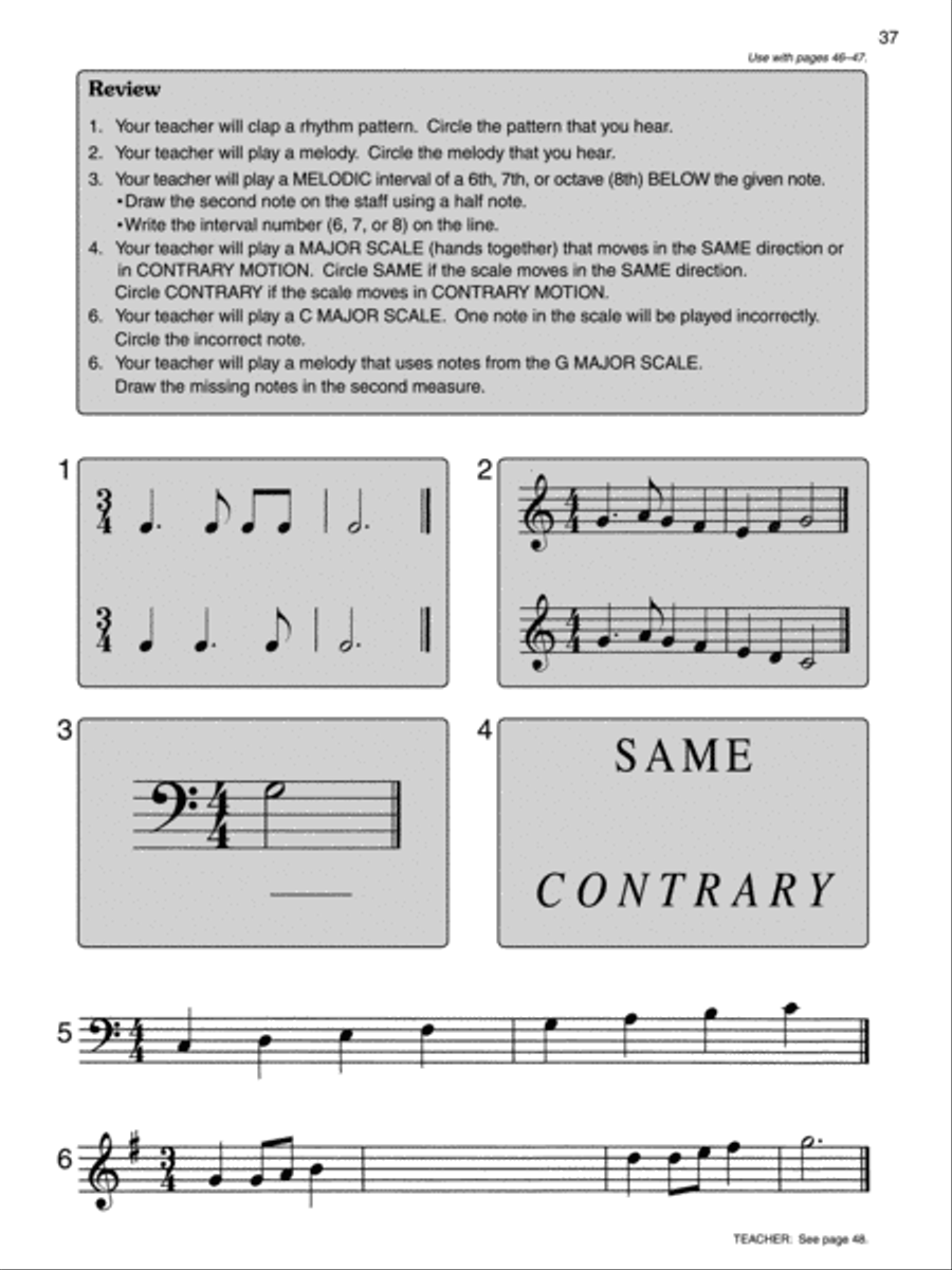Alfred's Basic Piano Prep Course Activity & Ear Training, Book E Piano Method scores gallery preview page 4