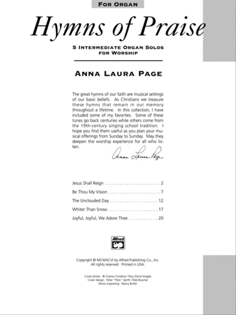 Hymns of Praise Organ scores gallery preview page 2