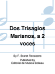 Dos Trisagios Marianos, a 2 voces