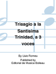 Trisagio a la Santisima Trinidad, a 3 voces