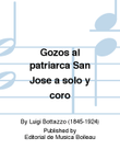 Gozos al patriarca San Jose a solo y coro