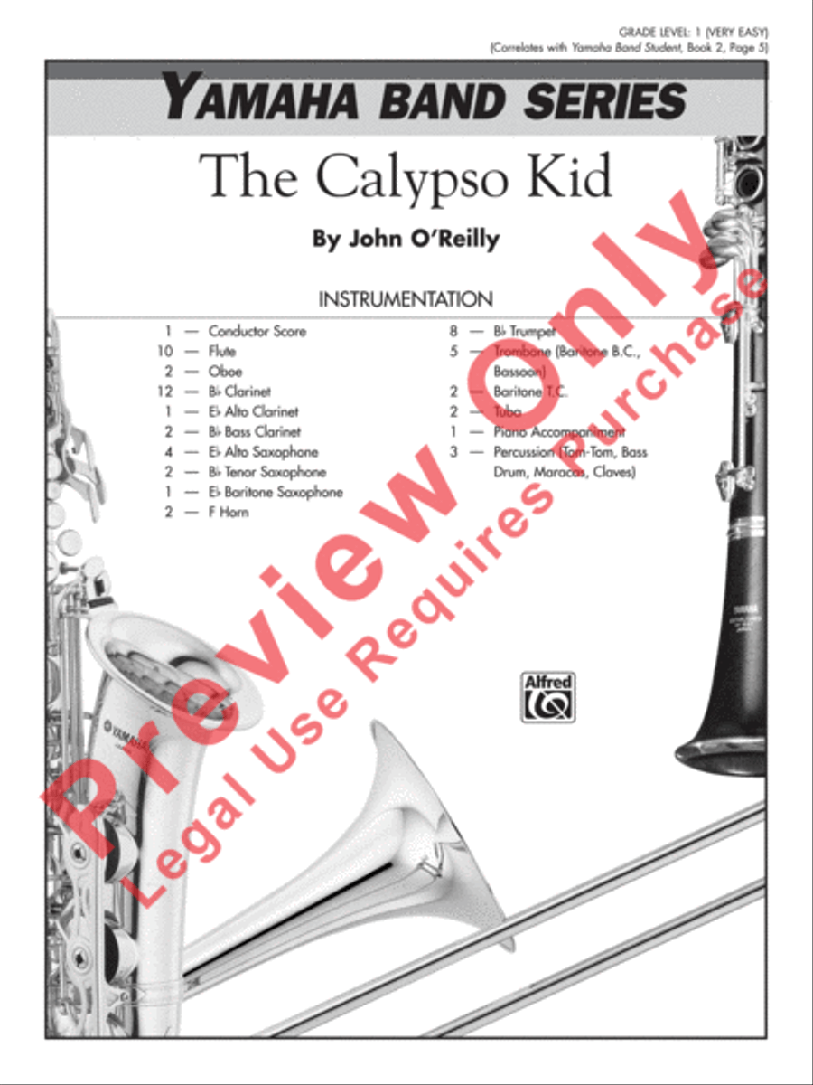 The Calypso Kid Concert Band scores gallery preview page 1