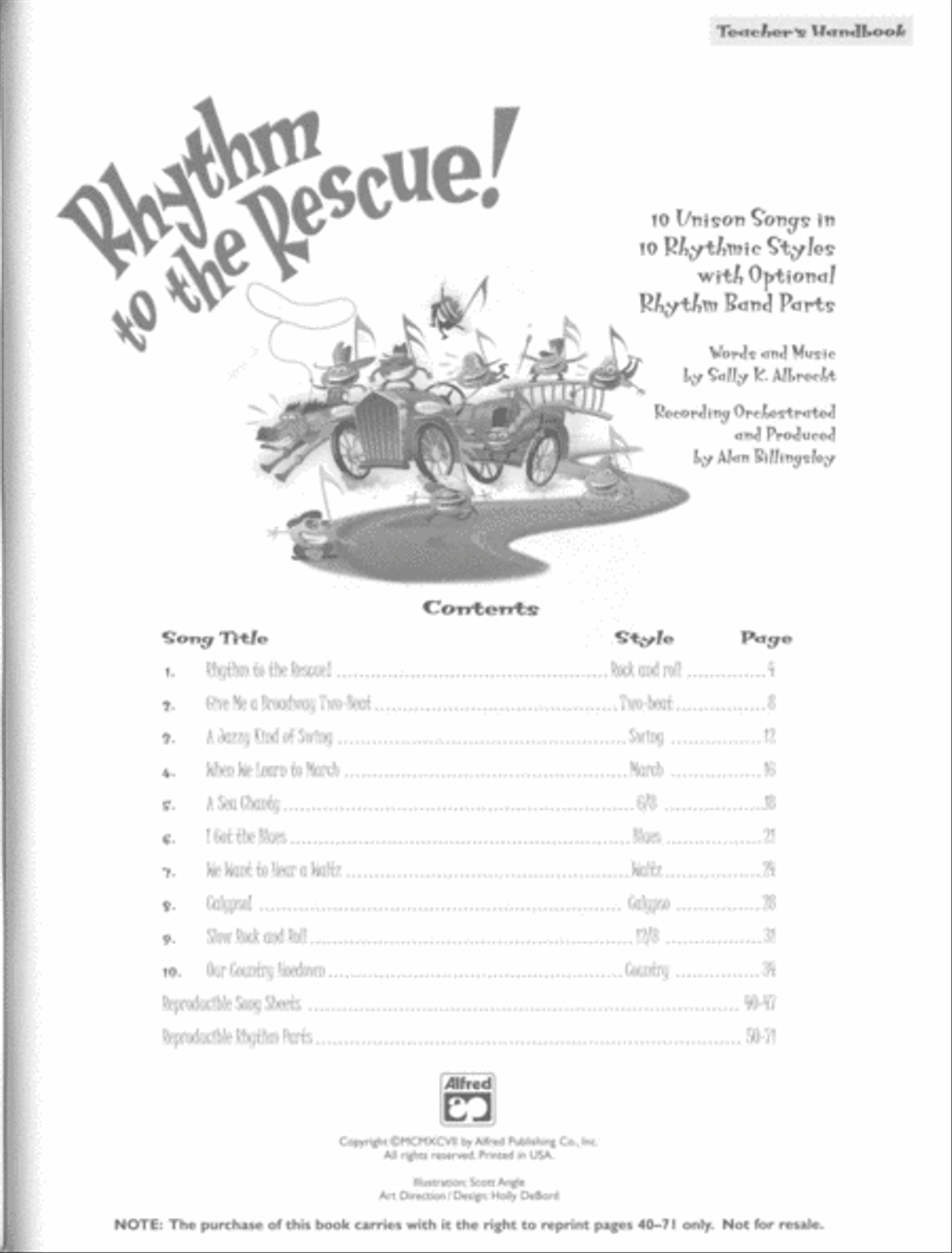 Rhythm to the Rescue! Unison Choir scores gallery preview page 2