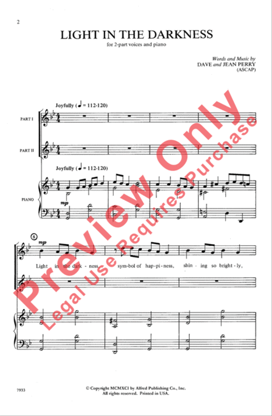 Light in the Darkness Light in the Darkness 2-Part scores gallery preview page 2