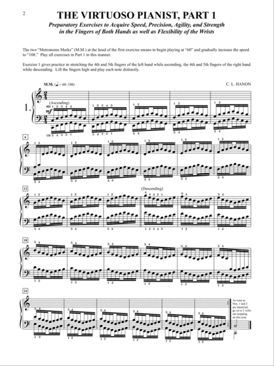 Hanon -- The Virtuoso Pianist in 20 Exercises, Book 1 Piano Method scores gallery preview page 3