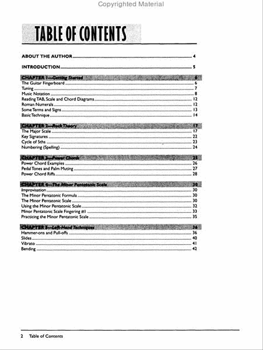 Beginning Rock Guitar (Book & Audio CD) Electric Guitar scores gallery preview page 2