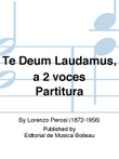 Te Deum Laudamus, a 2 voces Partitura