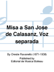 Misa a San Jose de Calasanz, Voz separada