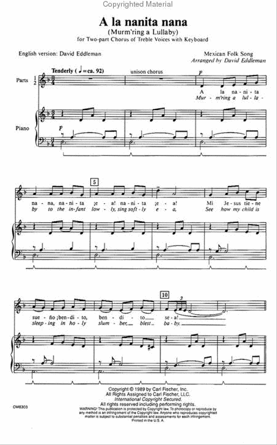 A la nanita nana A la nanita nana Choir scores gallery preview page 2