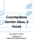 Cunctipotens Genitor Deus, 3 Voces