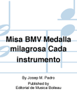 Misa BMV Medalla milagrosa Cada instrumento